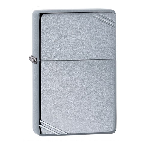 Zippo Lighter Street Chrome Vintage With Slashes