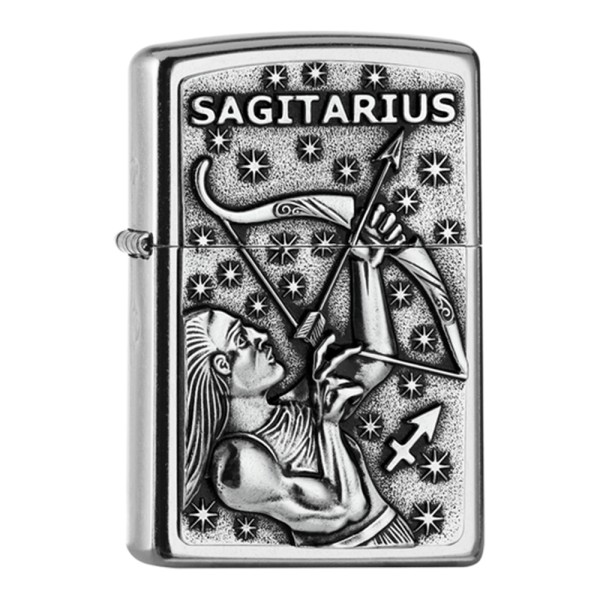 Zippo Lighter Street Chrome PL 207 SAGITARIUS...