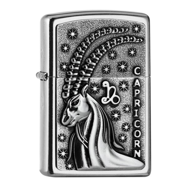 Zippo Lighter Street Chrome PL 207 CAPRICORN...