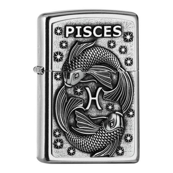 Zippo Lighter Street Chrome PL 207 PISCES...
