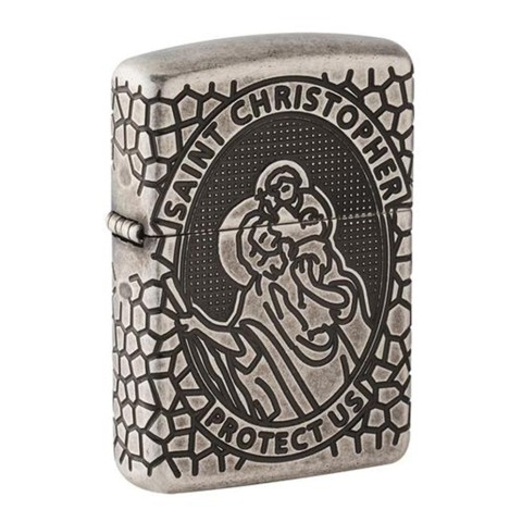 Zippo Lighter Armor Antique Silver, MultiCut - St....