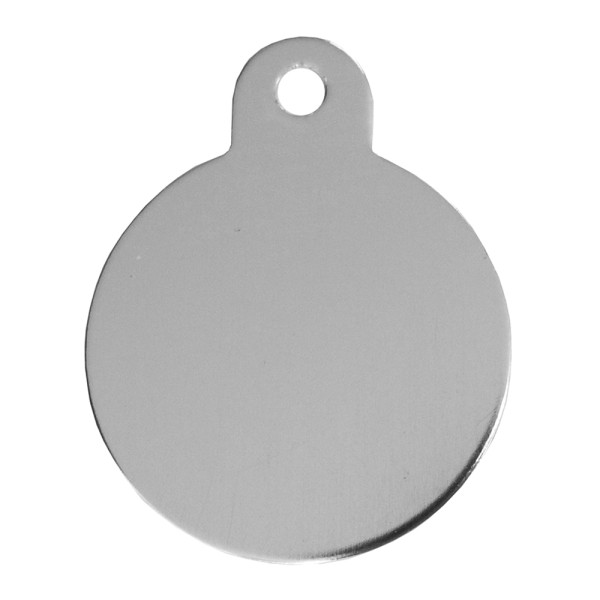 Aluminium Pet Tag Round Disc with Hole Mount 30mm