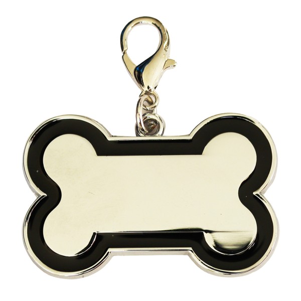 Enamelled Metal Pet Tag Large Bone Shape 46m x...