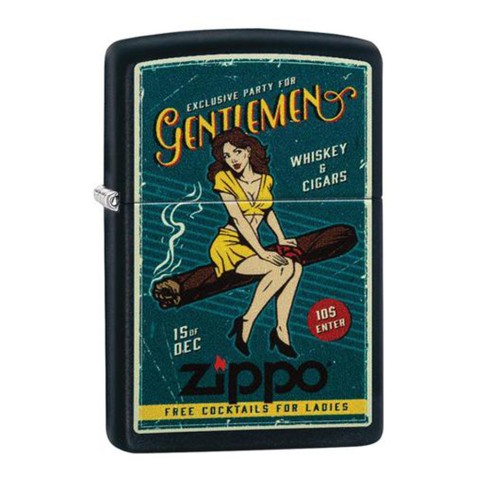 Zippo Lighter Cigar Girl Design