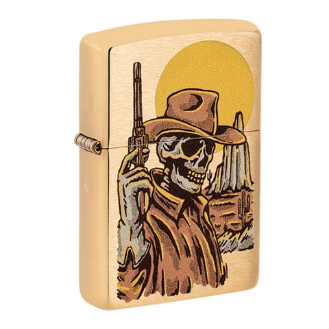 Zippo Lighter Wild West Skeleton Design