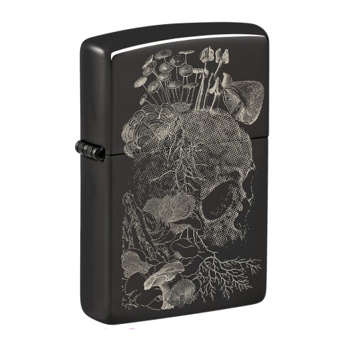 Zippo Lighter Skull Mushroom Design