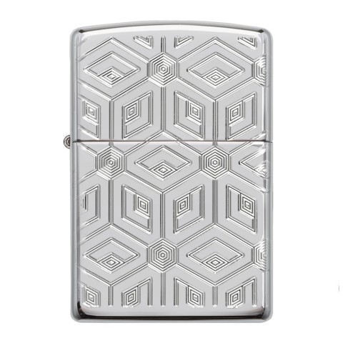Zippo Lighter Armor High Polish Chrome MultiCut/Epoxy Inlay