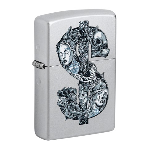 Zippo Lighter Tattoo Dollar Design