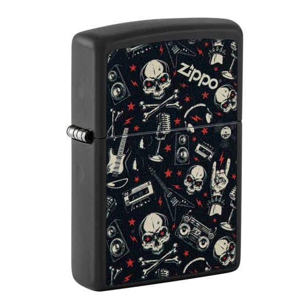 Zippo Lighter Grunt Pattern with Skulls