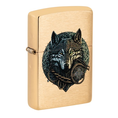 Zippo Lighter Wolf Warrior Design