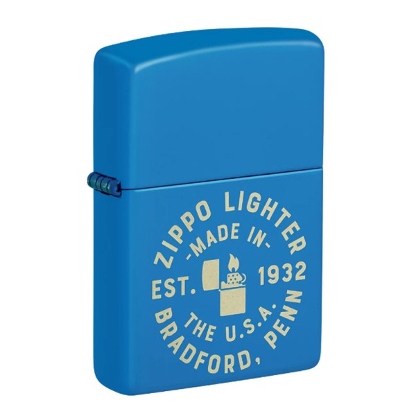Zippo Lighter Sky Blue Matte Zippo Design