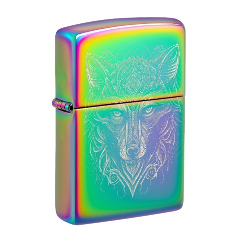 Zippo Lighter Multi Color 151 Wolf Design