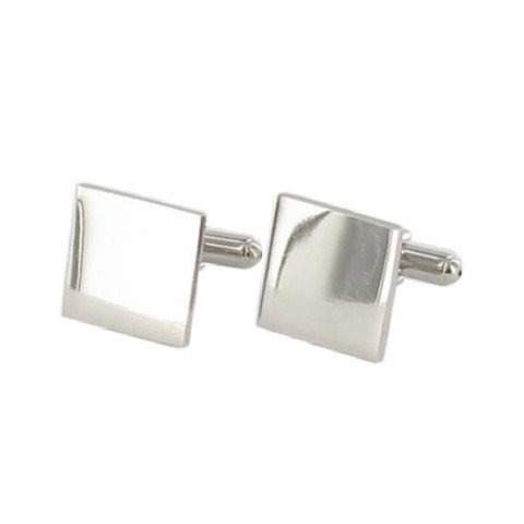 Cufflinks Plain Square Faux Leather Box