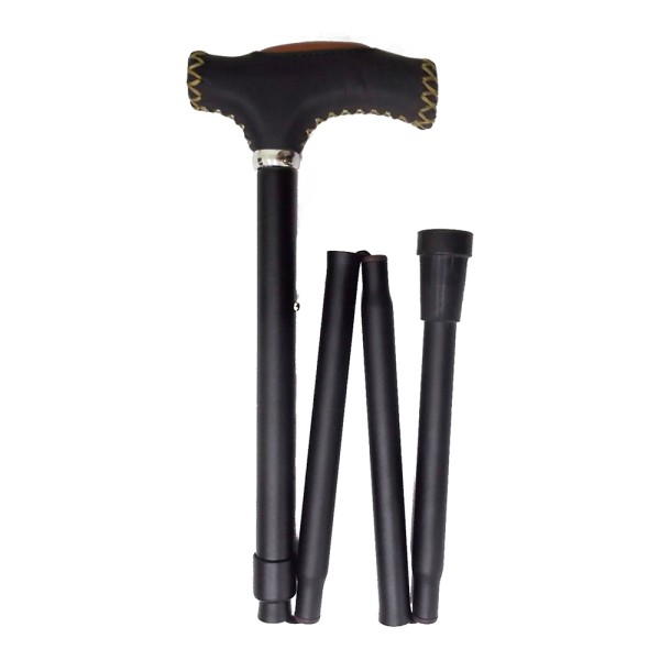 Four Fold Walking Stick Black With Black...