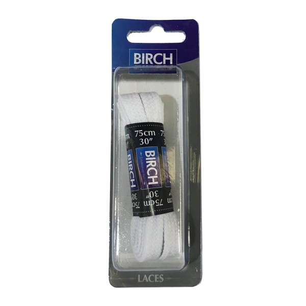 Birch Blister Pack Laces Flat (Pack of 6)