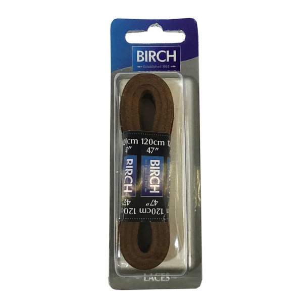 Birch Blister Pack Laces Leather (Pack of 6)