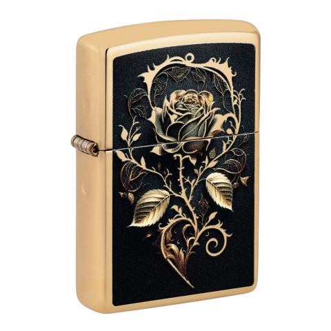 Zippo Lighter 254B Golden Rose Design 60007382