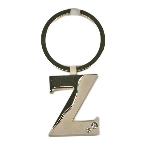 Alphabet Key Ring With Crystal Letter Z