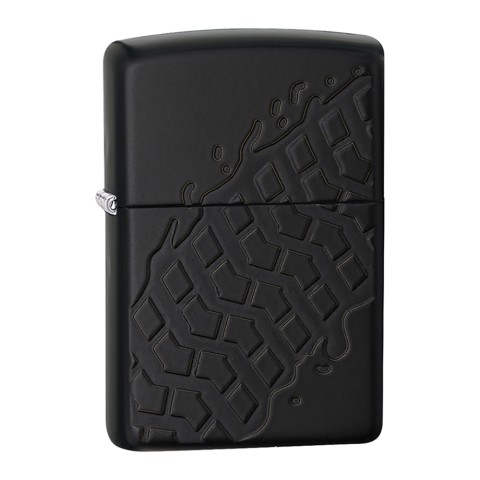 Zippo Lighter Armor Tire Trea Black Matte