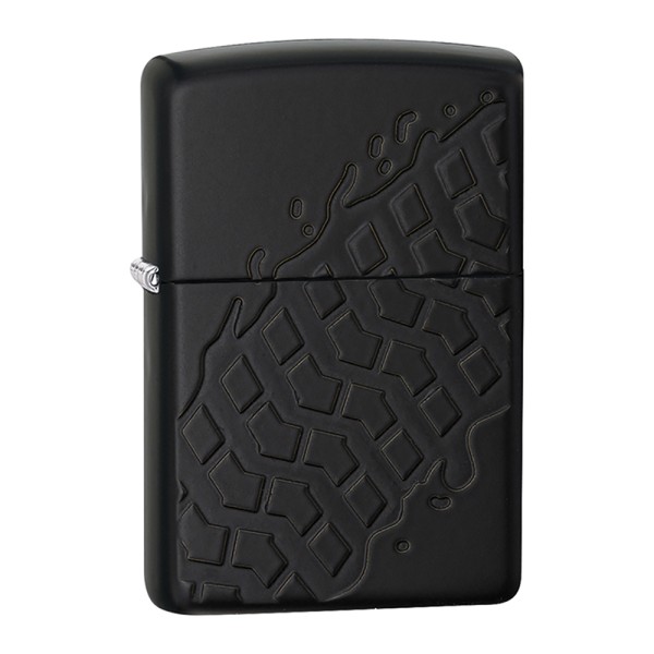 Zippo Lighter Armor Tire Trea Black Matte