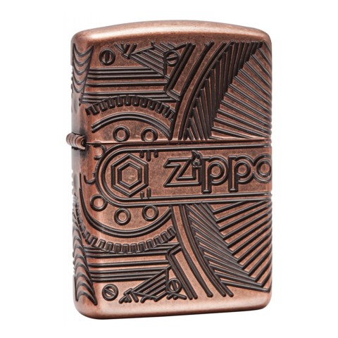 Zippo Armor Antique Copper Lighter - Zippo Gears