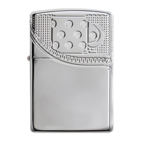 Zippo Lighter High Polish Chrome, Armor, Zippo Zipper Design