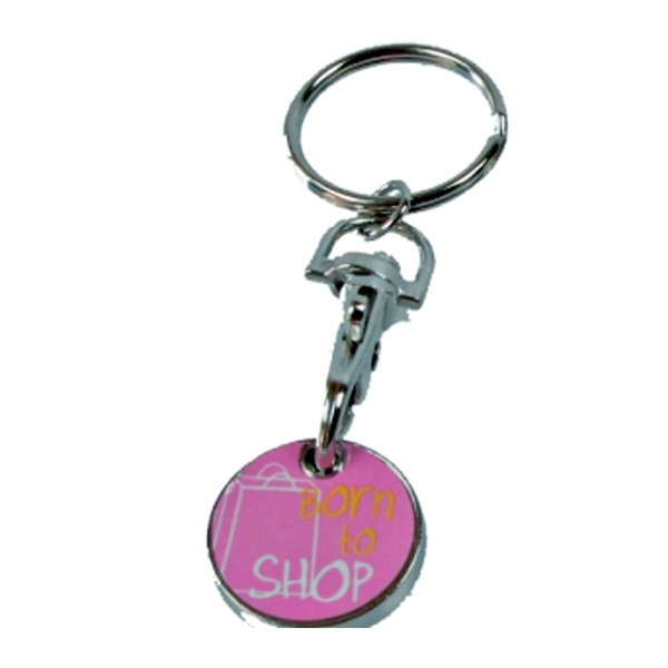Shopping Trolley Key Ring Born to Shop Design