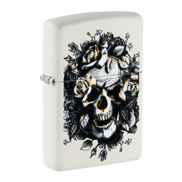 Zippo Lighter Skull and Roses Design
