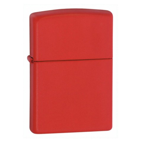 Zippo Red Matte Lighter (No Zippo Logo)