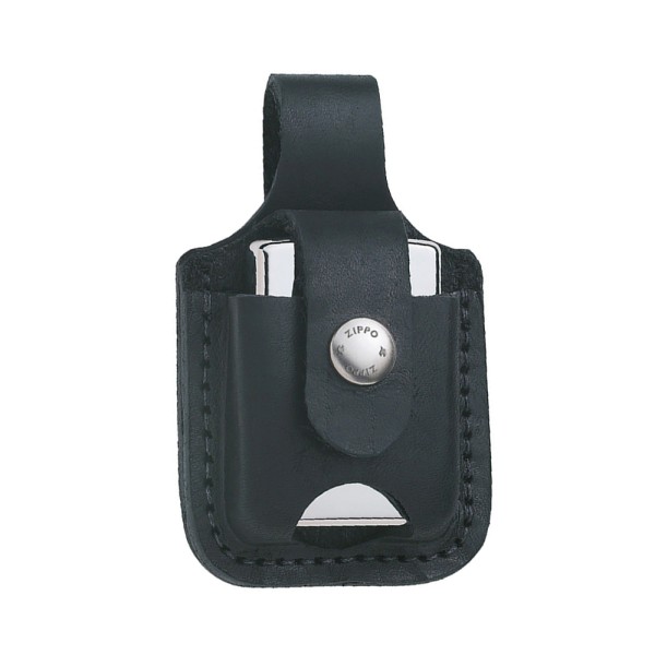 Zippo Black Leather Pouch With Loop & Thumb...