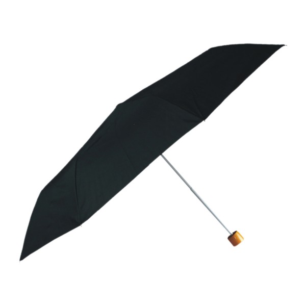 Deluxe Super Mini Umbrella With Wood Handle Black