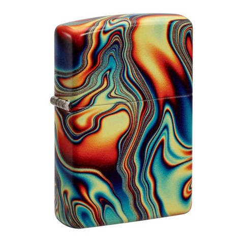 Zippo Lighter Colorful Swirl Design