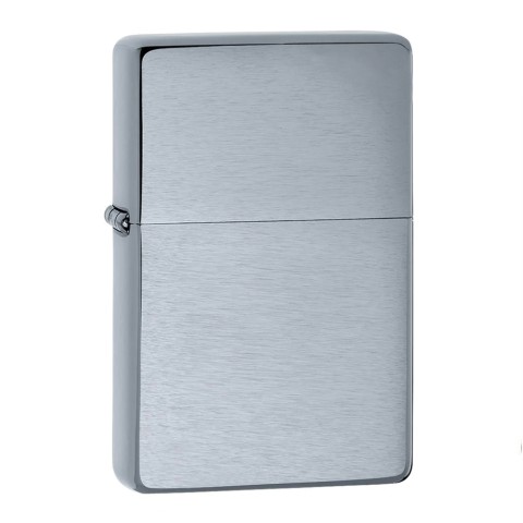 Zippo Lighter Vintage Brushed Chrome without slashes