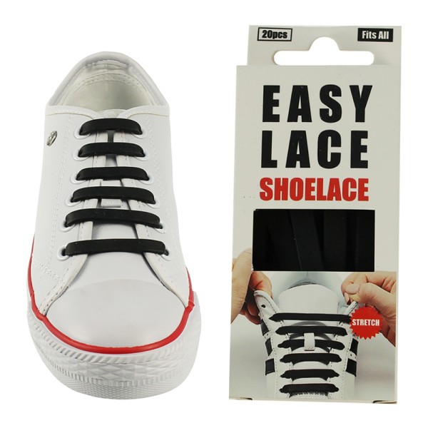 Easy Lace Silicone Shoelaces - Flat - Box Of 20...
