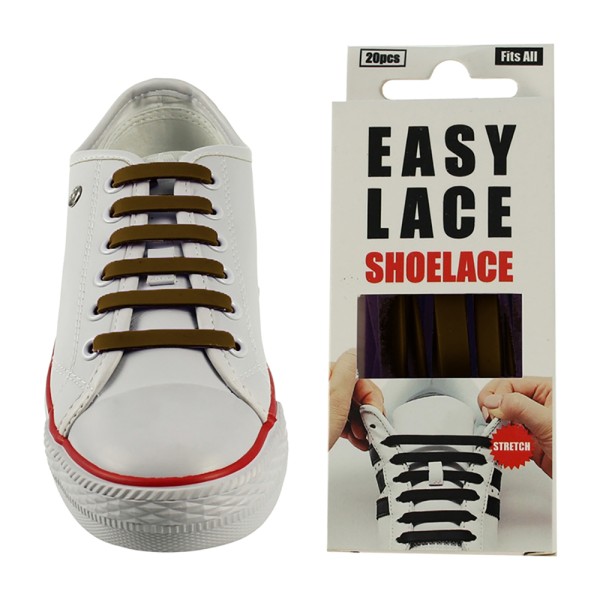 Easy Lace Silicone Shoelaces - Flat - Box Of 20...