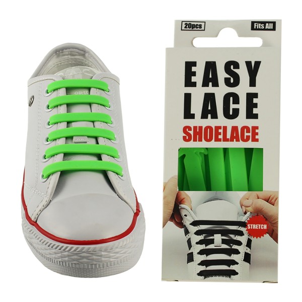 Easy Lace Silicone Shoelaces - Flat - Box Of 20...
