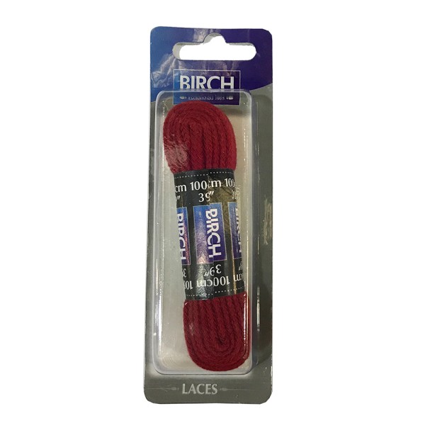 Birch Blister Pack Laces Flat (Pack of 6)