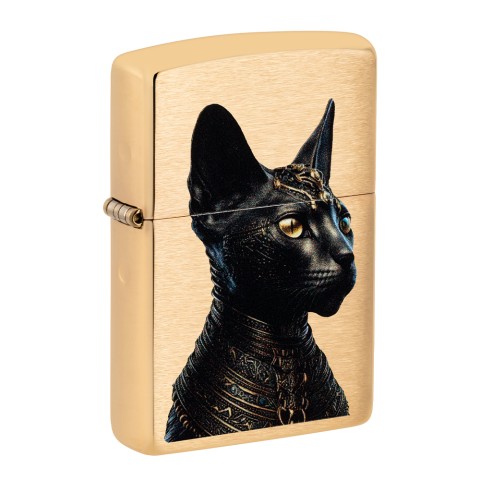 Zippo Lighter 204B Egyptian Cat Design 60007364
