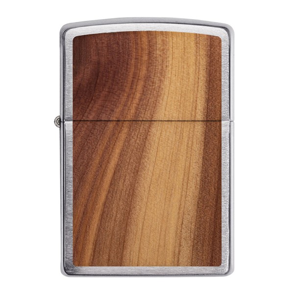 Zippo Lighter Brushed Chrome, Woodchuck Cedar...