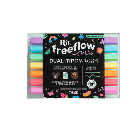 Rit Freeflow Jellied Brights Pack of Seven Dual Tip Multi...
